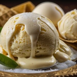 Rasmalai with ice cream