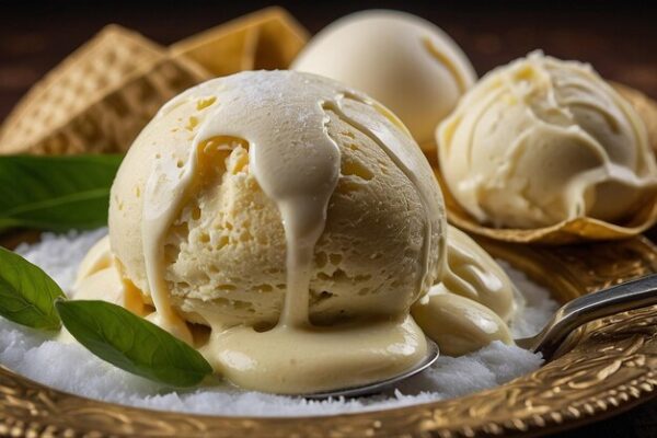 Rasmalai with ice cream